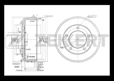 Тормозный барабан (ZEKKERT: BS-5534)