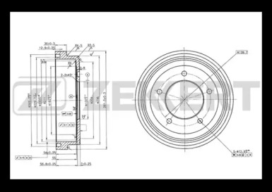 Тормозный барабан (ZEKKERT: BS-5536)