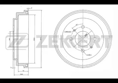 Тормозный барабан (ZEKKERT: BS-5538)