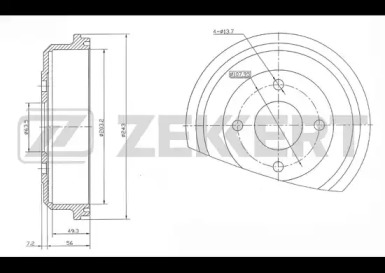 Тормозный барабан (ZEKKERT: BS-5548)