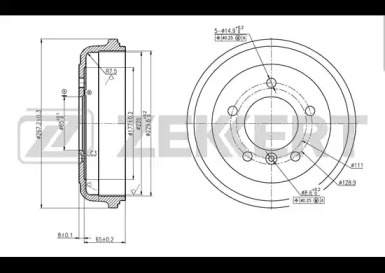 Тормозный барабан (ZEKKERT: BS-5550)