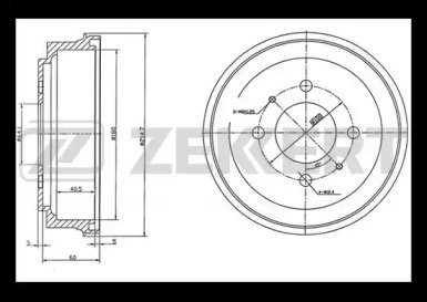 Тормозный барабан (ZEKKERT: BS-5566)