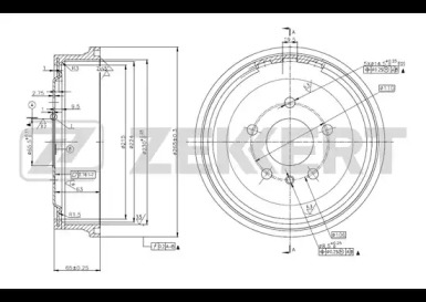 Тормозный барабан (ZEKKERT: BS-5574)