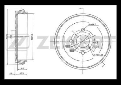 Тормозный барабан (ZEKKERT: BS-5582)