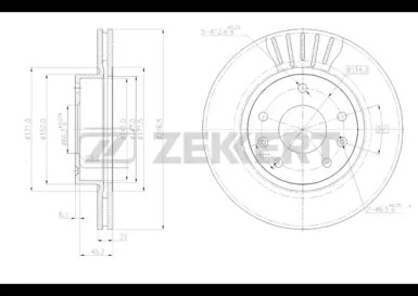 Тормозной диск (ZEKKERT: BS-5621)