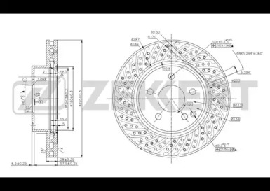 Тормозной диск (ZEKKERT: BS-5625)