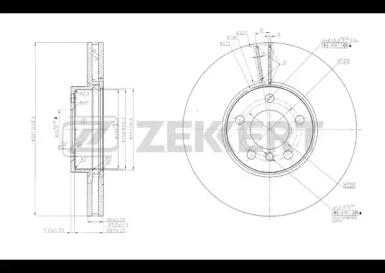 Тормозной диск (ZEKKERT: BS-5634)