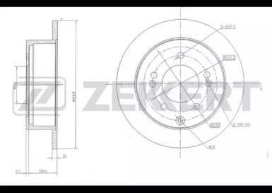 Тормозной диск (ZEKKERT: BS-5642)