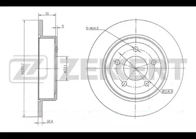 Тормозной диск (ZEKKERT: BS-5654)