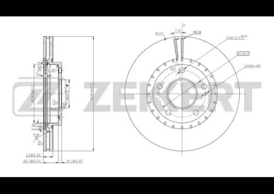 Тормозной диск (ZEKKERT: BS-5657)