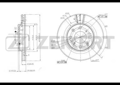 Тормозной диск (ZEKKERT: BS-5677)