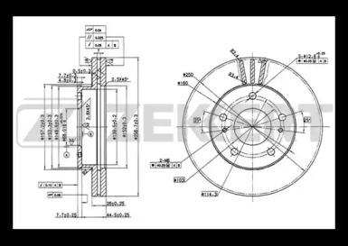 Тормозной диск (ZEKKERT: BS-5718)