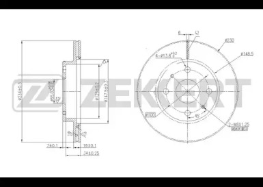 Тормозной диск (ZEKKERT: BS-5725)