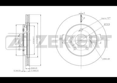 Тормозной диск (ZEKKERT: BS-5735)