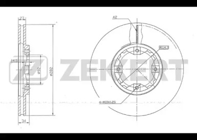 Тормозной диск (ZEKKERT: BS-5739)