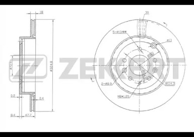 Тормозной диск (ZEKKERT: BS-5753)