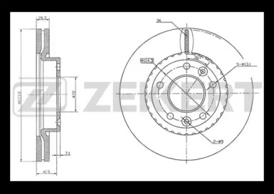 Тормозной диск (ZEKKERT: BS-5761)