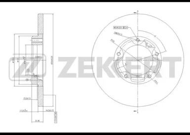 Тормозной диск (ZEKKERT: BS-5764)