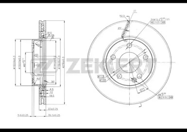 Тормозной диск (ZEKKERT: BS-5773)