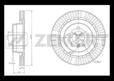 Тормозной диск (ZEKKERT: BS-5821)