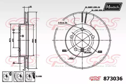 Тормозной диск (MAXTECH: 873036.6880)