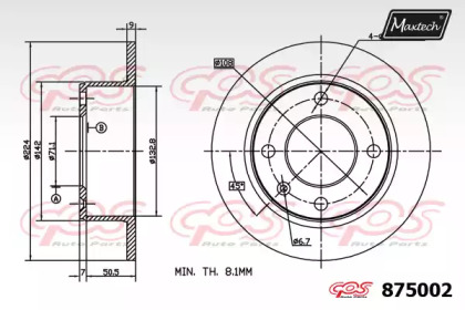 Тормозной диск (MAXTECH: 875002.0000)