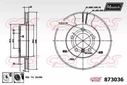 Тормозной диск (MAXTECH: 873036.6060)