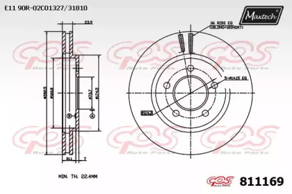 Тормозной диск (MAXTECH: 811169.0000)