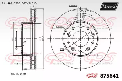 Тормозной диск (MAXTECH: 875641.0000)