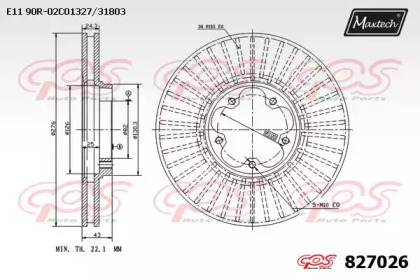 Тормозной диск (MAXTECH: 827026.0000)