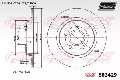 Тормозной диск (MAXTECH: 883429.0000)