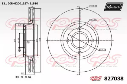 Тормозной диск (MAXTECH: 827038.0000)