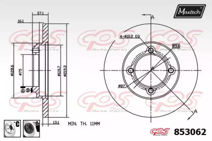 Тормозной диск (MAXTECH: 853062.6060)