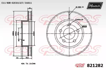 Тормозной диск (MAXTECH: 821282.0000)