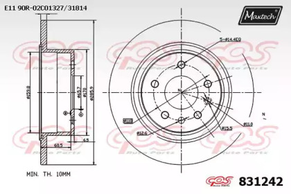 Тормозной диск (MAXTECH: 831242.0000)