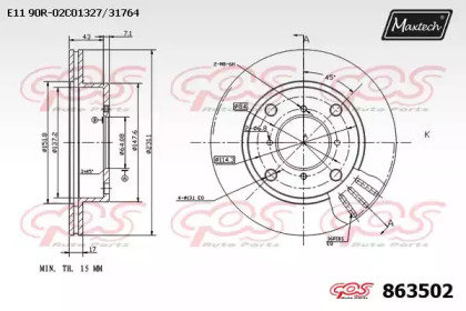 Тормозной диск (MAXTECH: 863502.0000)