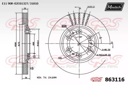 Тормозной диск (MAXTECH: 863116.0000)