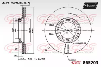 Тормозной диск (MAXTECH: 865203.0000)