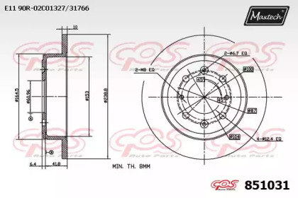 Тормозной диск (MAXTECH: 851031.0000)