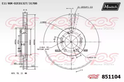 Тормозной диск (MAXTECH: 851104.0000)