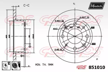 Тормозной диск (MAXTECH: 851010.6060)