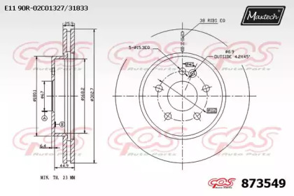 Тормозной диск (MAXTECH: 873549.0000)