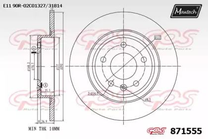 Тормозной диск (MAXTECH: 871555.0000)