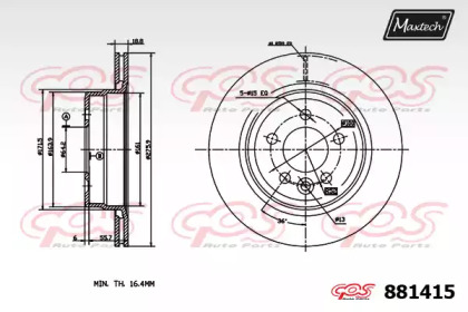 Тормозной диск (MAXTECH: 881415.0000)