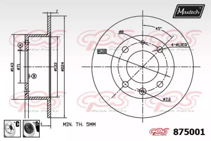 Тормозной диск (MAXTECH: 875001.6060)