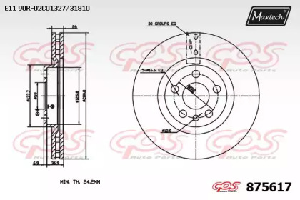 Тормозной диск (MAXTECH: 875617.0000)