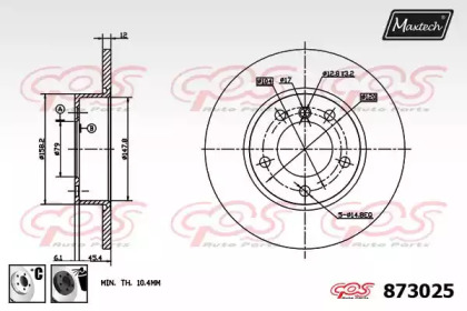 Тормозной диск (MAXTECH: 873025.6060)