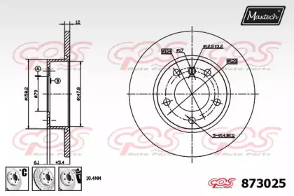 Тормозной диск (MAXTECH: 873025.6980)