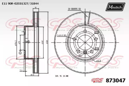 Тормозной диск (MAXTECH: 873047.0000)