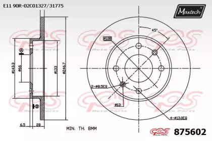 Тормозной диск (MAXTECH: 875602.0000)